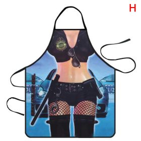 1pc Funny Muscle Man Kitchen Apron Sexy Women Cooking Pinafore Home Cleaning Tool - H