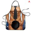 1pc Funny Muscle Man Kitchen Apron Sexy Women Cooking Pinafore Home Cleaning Tool - A