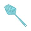 1pc Kitchen Gadget Colander Spatula Leaking Net Strainer Soup Spoon Line Leak Thick Nylon Large Spoon Silicone Leak Ice Shovel 13.5in*4.92in - Blue