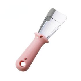 1pc Stainless Steel Freezer Scraper Deicing Tool Portable Refrigerator Deicing Shovel Cleaning Gadget Household Defrosting Shovel - Pink