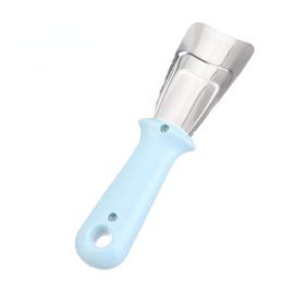 1pc Stainless Steel Freezer Scraper Deicing Tool Portable Refrigerator Deicing Shovel Cleaning Gadget Household Defrosting Shovel - Blue