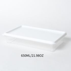 1pc Transparent Container; Refrigerator Fruit Storage Box; Food Sealed Box; Freezer Box; Storage Box; Kitchen Supplies - 650ML