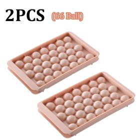 66/33 Ice Ball Mold Hockey Frozen Mini Ball Maker Mold Round Ice Cube Mold with Lid Ice Tray Box Whiskey Cocktail Kitchen Tools - 2PCS 66Ball