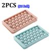 66/33 Ice Ball Mold Hockey Frozen Mini Ball Maker Mold Round Ice Cube Mold with Lid Ice Tray Box Whiskey Cocktail Kitchen Tools - 2PCS 66Ball2