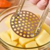 Stainless Steel Potato Masher Kitchen Gadget Red Potato Fruit Masher Mash - RN069