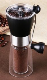 Handheld Coffee Grinder Mill with Ceramic Burrs Manual Grinder for Coffee, Tea, Herbs and Spices - Black