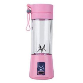 380ML USB Portable Blender Portable Fruit Electric Juicing Cup Kitchen Gadgets - pink