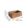 3pcs Hand-Woven Rattan Wicker Basket Fruit Tea Snack Bread Basket Cosmetic Rectangular Storage Box Household Kitchen Room Supply - 1pcs small - China