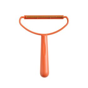 1pc Remover Fluff Lint Brush Clothes Fabric Hair Pet Shaver Dust Magic Cleaner - Orange