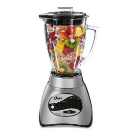 Oster Classic Series 16-Speed Blender Plus Food Chopper Glass Jar Brushed Nickel - Oster