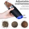 Electric Salt and Pepper Grinders Stainless Steel Automatic Gravity Herb Spice Mill Adjustable Coarseness Kitchen Gadget Sets - 1pcs Silver