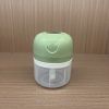 1pc Electric Garlic Chopper, Onion Chopper, USB Charging Vegetable Mincer, Electric Mini Chopper, Food Processor, Kitchen Tools - Green - 100ML