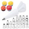 6-24 Pcs Set Pastry Bag and Stainless Steel Cake Nozzle Kitchen Accessories For Decorating Bakery Confectionery Equipment - 6pcs SET1 Blue