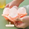 1pc Rose Shaped Ice Cube Tray; Silicone Ice Cube Mold; Kitchen Gadget - Light Green