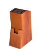 1pc Durable Practical Walnut Wood Kitchen Knife Holder; Knife Storage Rack; For Home Kitchen - One Piece