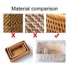 3pcs Hand-Woven Rattan Wicker Basket Fruit Tea Snack Bread Basket Cosmetic Rectangular Storage Box Household Kitchen Room Supply - 1pcs medium - China