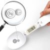 Weighing Spoon Scale Home Kitchen Tool Electronic Measuring Coffee Food Flour Powder Baking LCD Digital Measurement adjustable - Maroon