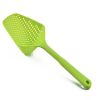 1pc Kitchen Gadget Colander Spatula Leaking Net Strainer Soup Spoon Line Leak Thick Nylon Large Spoon Silicone Leak Ice Shovel 13.5in*4.92in - Red