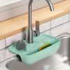 1pc; Sink Splash Guard; Drain Storage Rack; Rack Holder For Scourers Scrubber Sponge Dishcloth; Kitchen Supplies - White