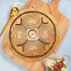 Bamboo Foldable Fruit Storage Basket Creative Collapsible Fruit Candy Plate Nuts Snacks StorageTray Home Decoration Gift Basket - apple