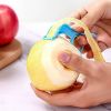 1pc Portable Planing Apple Portable Fruit Peeling Pear Kiwi Fruit Peeling Knife Apple Peeler - Blue