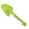 1pc Kitchen Gadget Colander Spatula Leaking Net Strainer Soup Spoon Line Leak Thick Nylon Large Spoon Silicone Leak Ice Shovel 13.5in*4.92in - Green