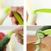 1pc Cucumber Carrot Potato Spiral Knife Spiral Slicer Blade Cut Kitchen Accessories - Green