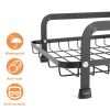 2-Tier Dish Drying Rack for Kitchen Counter Space Saving Rustproof Dish Rack with Drainboard Detachable Kitchen Drainer Organizer Set  - Black