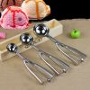 1pc Stainless Steel Ice Cream Ball Scoop Fruit Scoop - C-6cm