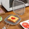 Sandwich Toaster Bread Grill Net Stainless Steel Sandwich Grilling Basket Foldable Sandwich Baking Tool Oven Food Grill Rack - Variant1