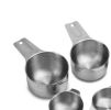 Stainless Steel 7-Piece Measuring Cups Baking Cooking Tool - Silver