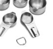 Stainless Steel 7-Piece Measuring Cups Baking Cooking Tool - Silver