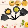 1pc Breakfast Mini Omelette Pan Creative Cute Cartoon Diy Omelette Pan Non-Stick Pan Kitchen Fried Egg Pan - Love Pattern