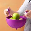 1pc Kitchen Strainer - Big-Eyed Monster Design BPA-Free Food Strainer For Fruits And Pasta - Fun And Safe - Pink