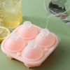 1pc Rose Shaped Ice Cube Tray; Silicone Ice Cube Mold; Kitchen Gadget - Pink