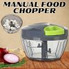 Hand Pull Chopper Vegetable Fruit Cutter Food Onion Veggie Dicer Slicer Kitchen - Green