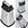 4 Sides Cheese Melon Cucumber Vegetables Box Grater Food Planing Potato Stainless Steel Multifunctional Ginger Slicer - A