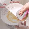 5/10pcs; Double Side Dishwashing Sponge Pan Pot Dish Wash Sponges Household Cleaning Tools Kitchen Tableware Dish Washing Brush - 10Pcs Pink