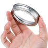 24 Pcs Regular Mouth Canning Jar Metal Rings Split-Type Jar Bands Replacement - Silver