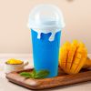 Summer Squeeze Homemade Juice Water Bottle Quick-Frozen Smoothie Sand Cup Pinch Fast Cooling Magic Ice Cream Slushy Maker Beker - Pink