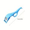 1pc, Portable Fruit Peeler, Stainless Steel Ring Pear Orange Kiwi Peeling Knief, Multi-functional Potato Vegetable Kitchen Dining Tool - Blue