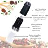 Electric Salt and Pepper Grinders Stainless Steel Automatic Gravity Herb Spice Mill Adjustable Coarseness Kitchen Gadget Sets - 1pcs Silver