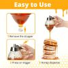 1pc Honey Dispenser; No Drip Maple Syrup Dispenser; Honey Comb Shaped Honey Pot; Honey Jar With Storage Stand; 8oz Capacity - Transparent