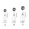 1pc Stainless Steel Ice Cream Ball Scoop Fruit Scoop - C-6cm