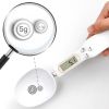 Weighing Spoon Scale Home Kitchen Tool Electronic Measuring Coffee Food Flour Powder Baking LCD Digital Measurement adjustable - Black