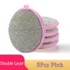 5/10pcs; Double Side Dishwashing Sponge Pan Pot Dish Wash Sponges Household Cleaning Tools Kitchen Tableware Dish Washing Brush - 5Pcs Green