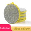 5/10pcs; Double Side Dishwashing Sponge Pan Pot Dish Wash Sponges Household Cleaning Tools Kitchen Tableware Dish Washing Brush - 5Pcs Green